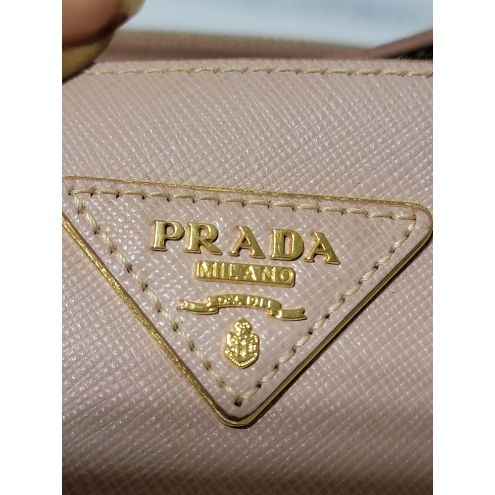 Prada Saffiano Lux Leather Small Galleria Double Zip Tote Bag Light Rose Pink - Picture 7 of 16